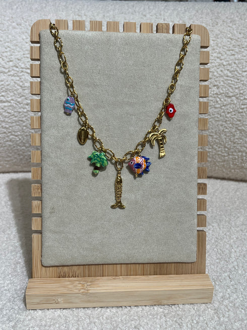 Collier multiples pendentifs bijoux